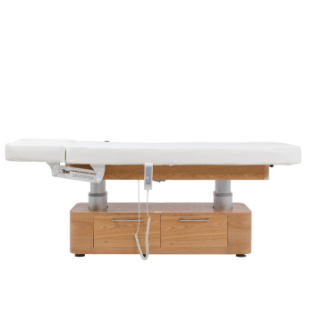 Silverfox wellness Lounger OKEN E-4 | Heating | under-counter cabinet | wood effect | white