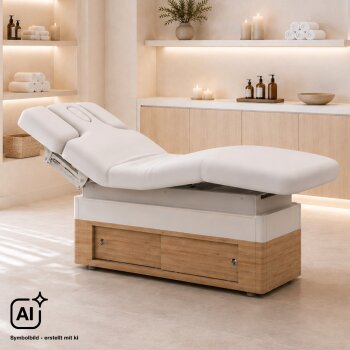 Silverfox Wellnessliege HEMA E-3 I Heizung I LED-Beleuchtung I Naturholz