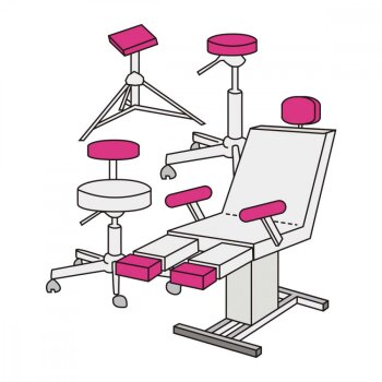 Medixwell Universal Stool Cover Mini Terry Pink 51