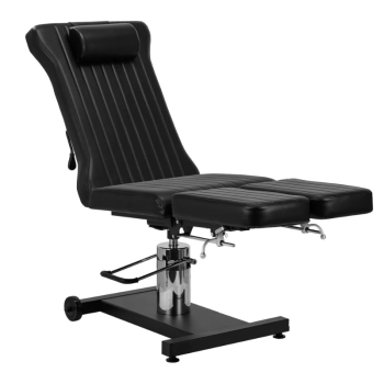 Tattoo Stuhl Pro Ink 611 H | Hydraulische Höhenverstellung | schwarz | Geteilte Beinablage