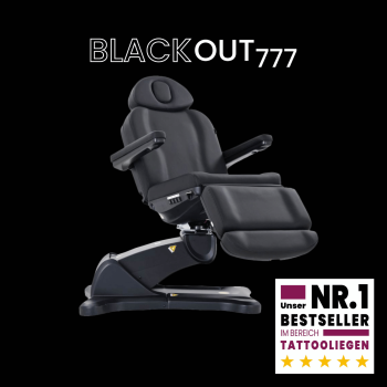 BEAUTEK Tattoostuhl BLACKOUT INK 777 I Heizung I Neigbar I 240° drehbar I Vorbestellung - Mitte Dezember