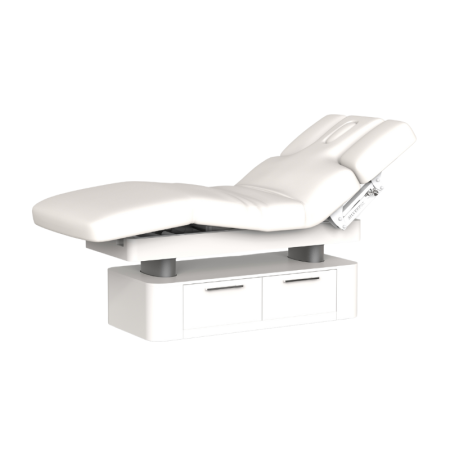 Silverfox Wellnessliege OKEN E-4 mit Heizung Weiß I...