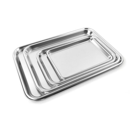 Robustes Teqler Edelstahltablett aus rostfreiem Edelstahl...