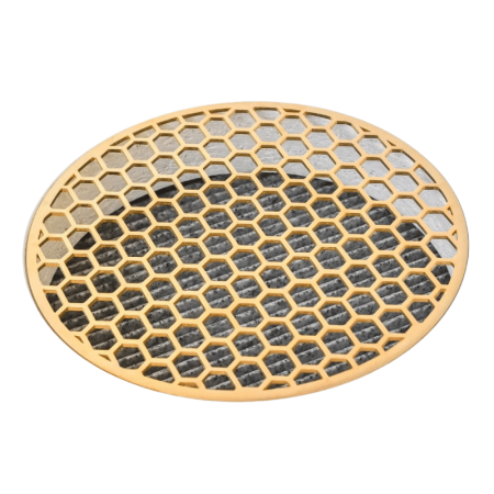 Waben Lüftungsgitter I Rund I Edelstahl I Gold I...