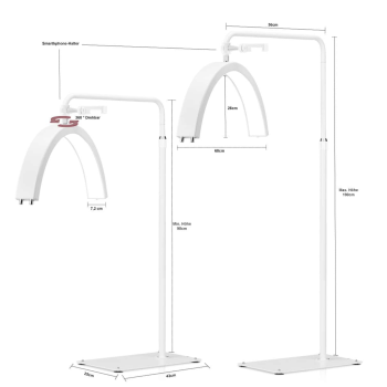 Kosmetiklampe Moon with cold & warm light I flicker-free & mobile I 4500 lumens I white