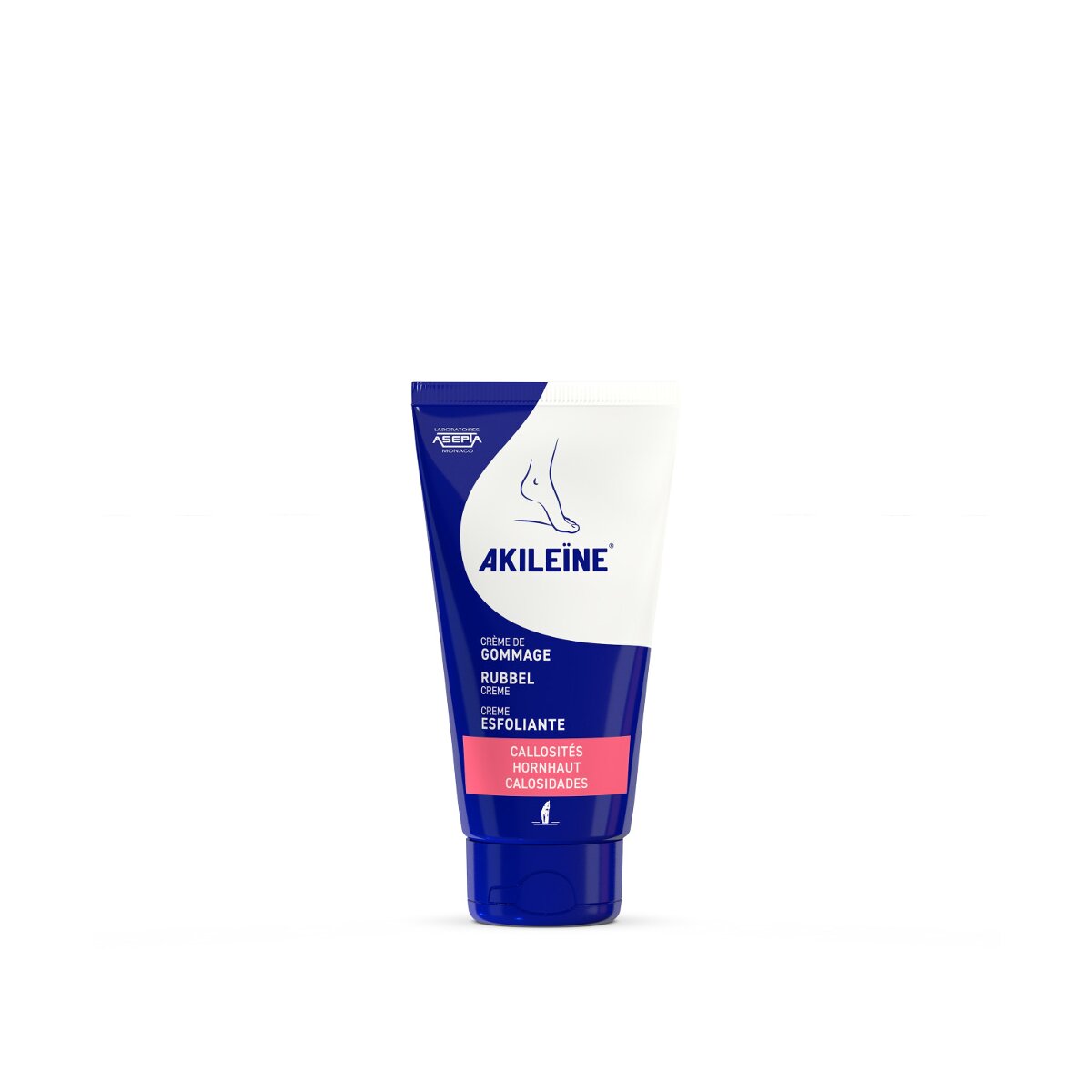 Akileine Rubbelcreme I Natürliches Fußpeeling mit Kokos & Traubenkernöl I 75 ml