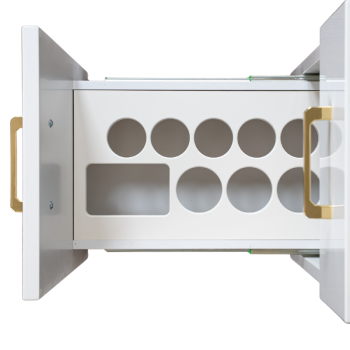 Afinia Manicure Table Calacatta | Gold | 100 cm | right | without dust extraction