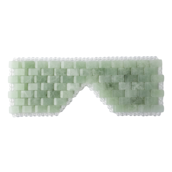 BEAUTEK Jade und Rosenquarz Augenmaske – kühlende Edelsteinmaske gegen Schwellungen und Augenringe.