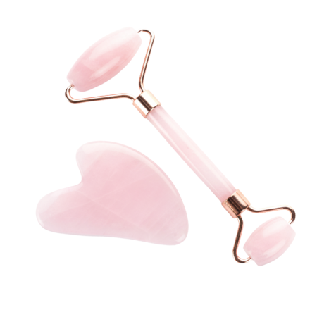 Gesichtsmassage-Set aus Jade, Rosenquarz oder Edelstahl für Lifting, Glow & Entspannung.
