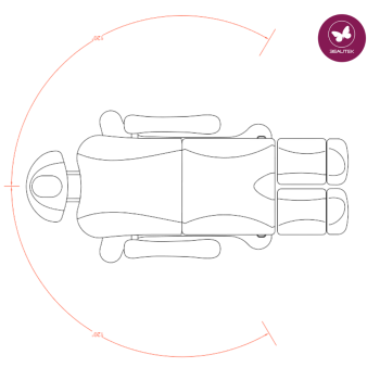 BEAUTEK Pedicure Chair 479 E-5 | Gray | Seat Heating | Handheld Remote Control