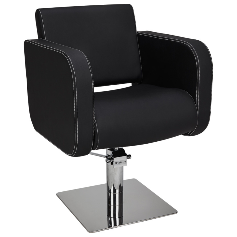Friseurstuhl Globe I Voll gepolstert & extra breit I Chrom, Schwarz oder Gold Basis