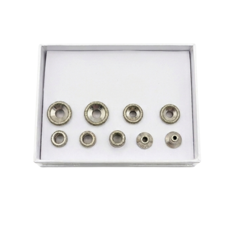 Mikrodermabrasion Aufsätze 9 Stk. I ohne 2 Handstücke mit Regulierbohrung I EG.57.SF, EG.48.SF, EG.53.SF, EG.55.SF.A