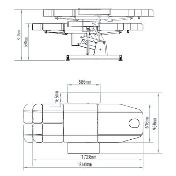 BEAUTEK BLACKWORK INK 333 Tattoostuhl E-1 I Einzelverstellbare Beinablagen I Vorbestelleraktion