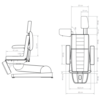 Naggura Fußpflegeliege Nuuna P3 PRO | Elektrisch höhenverstellbar | 3 Motoren I Grau