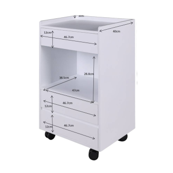 Side Trolley 901 Wooden Beauty Salon Cart