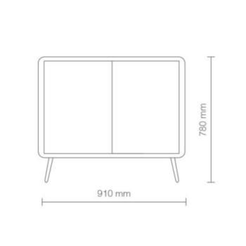 Vismara Waschschrank Creo I Push-Pull I 91 cm I ohne Waschbecken I VIP 00