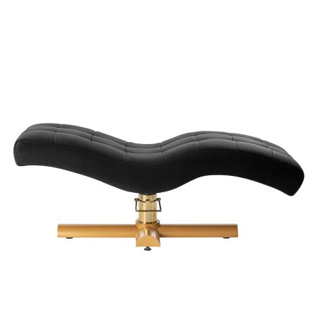 Lash Hydra eyelash chair I Hydraulic I Black velvet I Gold frame
