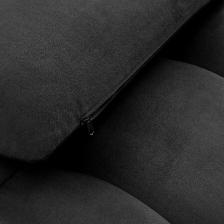 Eyelash couch Sillon Corona black I velour I gold base