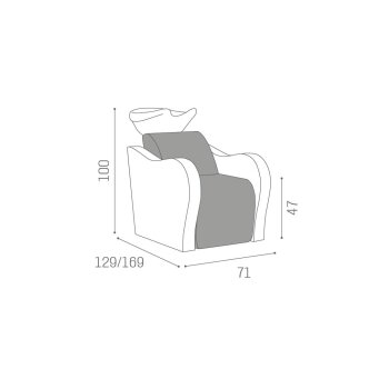 Wash unit Salon Ambience Luxury Longue I chaise longue I one to three seats